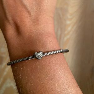 David Yurman Bangle with Diamond Heart